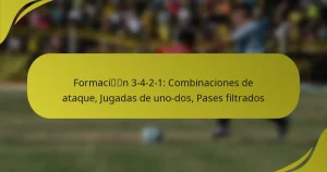 Formación 3-4-2-1: Combinaciones de ataque, Jugadas de uno-dos, Pases filtrados