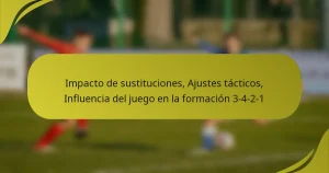 Impacto de sustituciones, Ajustes tácticos, Influencia del juego en la formación 3-4-2-1